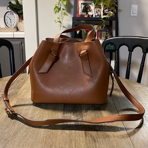 EUC Splendid leather satchel with crossbody strap